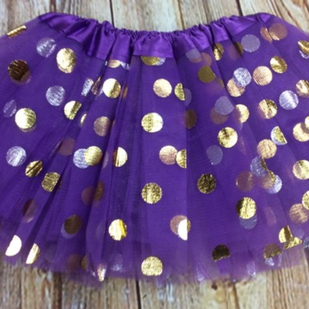 Brand New Baby Gold Polka Dot Playtime Tutu - Picture 6 of 8